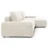 Sztruksowa kanapa narożna ecru Obelis