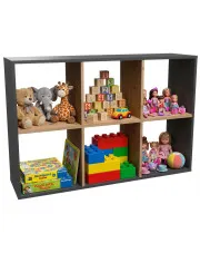 Regał na zabawki do pokoju dziecka antracyt - Atela 4X w sklepie Edinos.pl