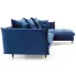 Granatowa kanapa narożna Geriosso
