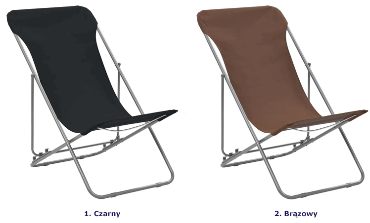 Składane stalowe krzesła tarasowe Dino