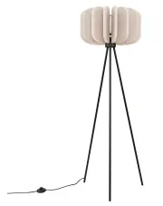 Beżowa lampa stojąca z abażurem - M159-Ladin w sklepie Edinos.pl