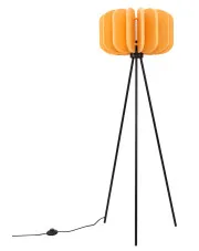Żółta filcowa lampa podłogowa trójnóg - M159-Ladin w sklepie Edinos.pl