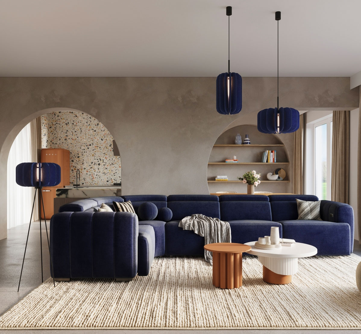 Wizualizacja lampy podłogowej do salonu M189-Ladin