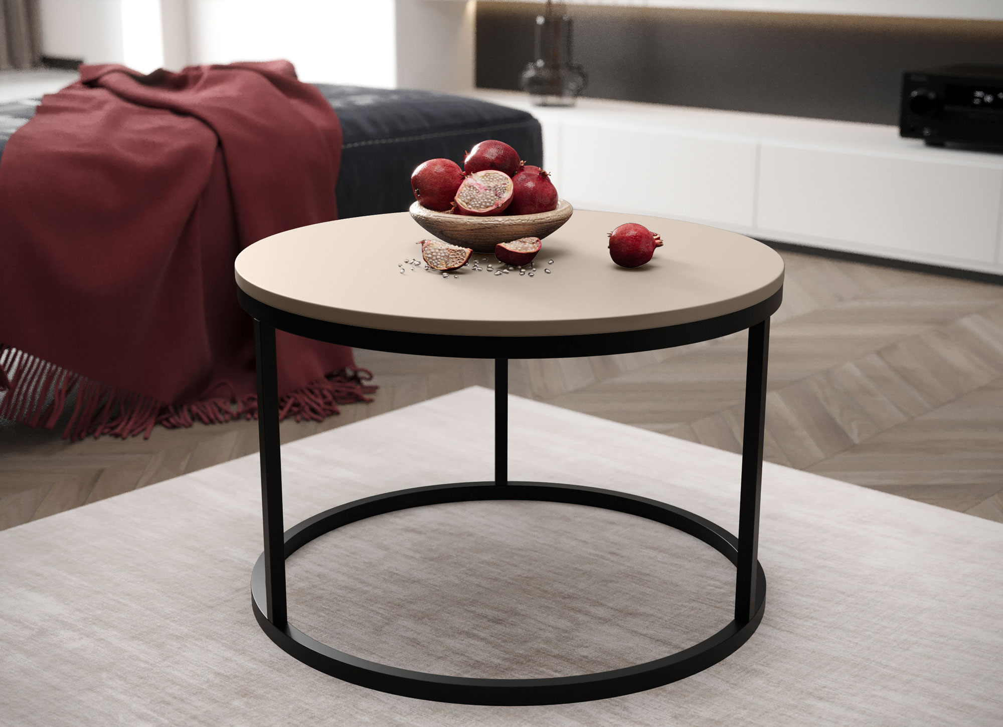 Wizualizacja kaszmirowego stolika nowoczesnego Univ 3X