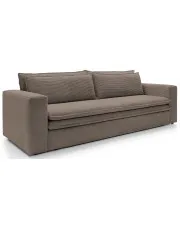 Orzechowa kanapa rozkładana sztruksowa - Eriena 3X w sklepie Edinos.pl