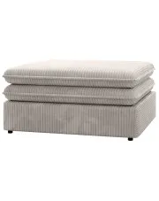 Beżowy kwadratowy puf sztruksowy - Eriena 5X w sklepie Edinos.pl