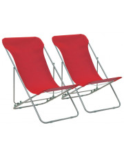 Komplet czerwonych krzeseł plażowych - Loretto w sklepie Edinos.pl