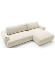 Nowoczesny narożnik rozkładany ecru - Mezzia 3X w sklepie Edinos.pl