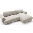 Beżowa melanżowa kanapa narożna z funkcją spania - Mezzia 3X