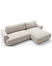 Melanżowy narożnik nowoczesny jasny popiel - Mezzia 3X w sklepie Edinos.pl