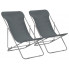 Komplet szarych krzeseł plażowych - Loretto