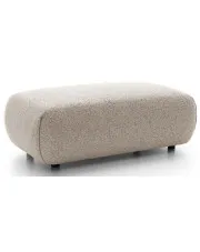 Melanżowy puf na nóżkach jasny popiel - Mezzia 4X w sklepie Edinos.pl