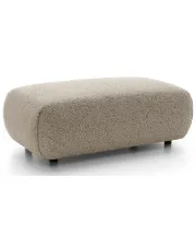 Prostokątna pufa na nóżkach zimny beż - Mezzia 4X w sklepie Edinos.pl