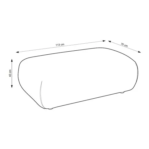 Wymiary dużej pufy do salonu Mezzia 4X