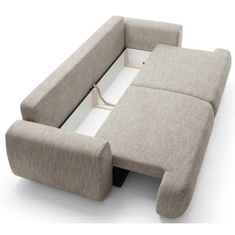 Pojemnik na pościel w rozkładanej sofie Evonis ciepły szary