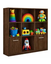 Brązowy regał na zabawki dla dziecka - Nero 3X w sklepie Edinos.pl