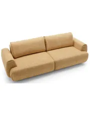 Miodowa kanapa melanżowa z funkcją spania - Evonis w sklepie Edinos.pl