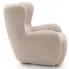 Beżowy fotel do salonu włochacz Palori