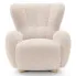 Kremowy fotel do pokoju boucle Palori