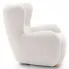 Biały fotel uszak baranek do pokoju Palori
