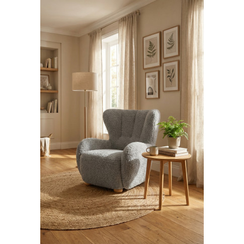 Wizualizacja wnętrza z wykorzystaniem szarego fotela Palori