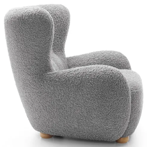 Szary fotel do czytania boucle Palori