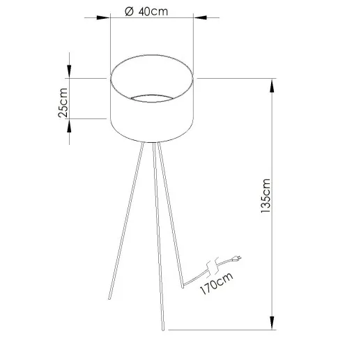 wymiary lampy stojacej m160 lawezo