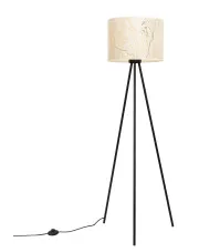 Elegancka podłogowa lampa trójnóg w kolorze beżowy marmur - M160-Lawezo  w sklepie Edinos.pl