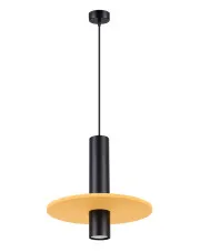 Żółta nowoczesna lampa wisząca z okrągłym kloszem -  M163-Zerpen w sklepie Edinos.pl