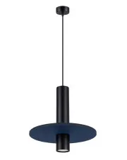 Czarno-granatowa wisząca lampa z regulacją wysokości - M163-Zerpen w sklepie Edinos.pl