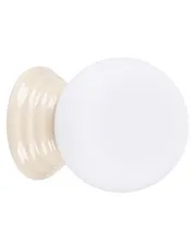 Beżowy kinkiet ścienny z okrągłym kloszem- M164-Weskom w sklepie Edinos.pl