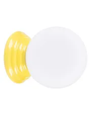 Żółty minimalistyczny kinkiet ze szklanym kloszem - M164-Weskom w sklepie Edinos.pl