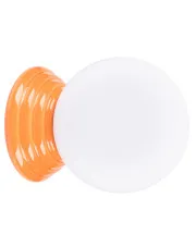 Pomarańczowy stylowy kinkiet z okragłym kloszem - M164-Weskom w sklepie Edinos.pl