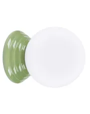 Zielony klasyczny kinkiet ze szklanym kloszem - M164-Weskom w sklepie Edinos.pl