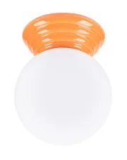 Pomarańczowy szklany plafon z okragłym kloszem - M165-Weskom w sklepie Edinos.pl