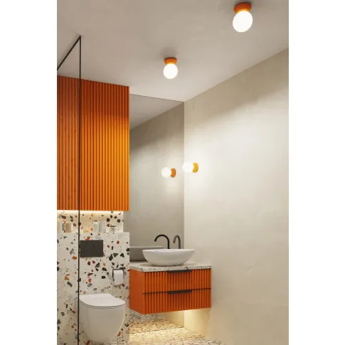 Wizualizacja wnętrza z pomarańczowym plafonem M165-Weskom