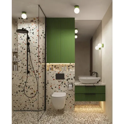 Wizualizacja z okragłym zielonym plafonem M165-Weskom