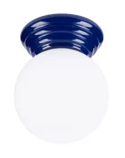 Granatowy plafon sufitowy z kloszem kula - M165-Weskom w sklepie Edinos.pl