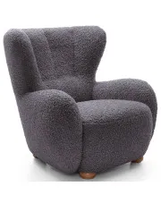 Czarny fotel do karmienia boucle typu uszak - Palori w sklepie Edinos.pl