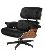 Czarny skórzany fotel prezesa do gabinetu - Gizja 2X w sklepie Edinos.pl