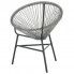 Szczegółowe zdjęcie nr 5 produktu Ażurowe krzesło ogrodowe Corrigan - szare
