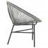 Szczegółowe zdjęcie nr 4 produktu Ażurowe krzesło ogrodowe, balkonowe Corrigan - szare