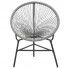 Szczegółowe zdjęcie nr 7 produktu Ażurowe krzesło ogrodowe, balkonowe Corrigan - szare