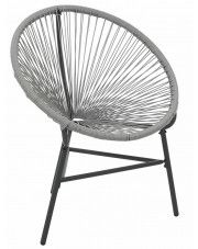 Ażurowe krzesło ogrodowe, balkonowe Corrigan - szare w sklepie Edinos.pl