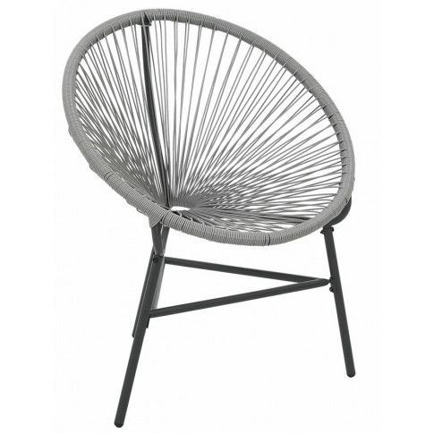 Zdjęcie produktu Ażurowe krzesło ogrodowe, balkonowe Corrigan - szare.