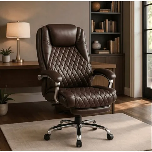 Zdjęcie brązowy fotel prezesa z funkcją masażu Plix 3X | Edinos.pl