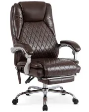 Brązowy masujący fotel prezesa - Plix 3X w sklepie Edinos.pl