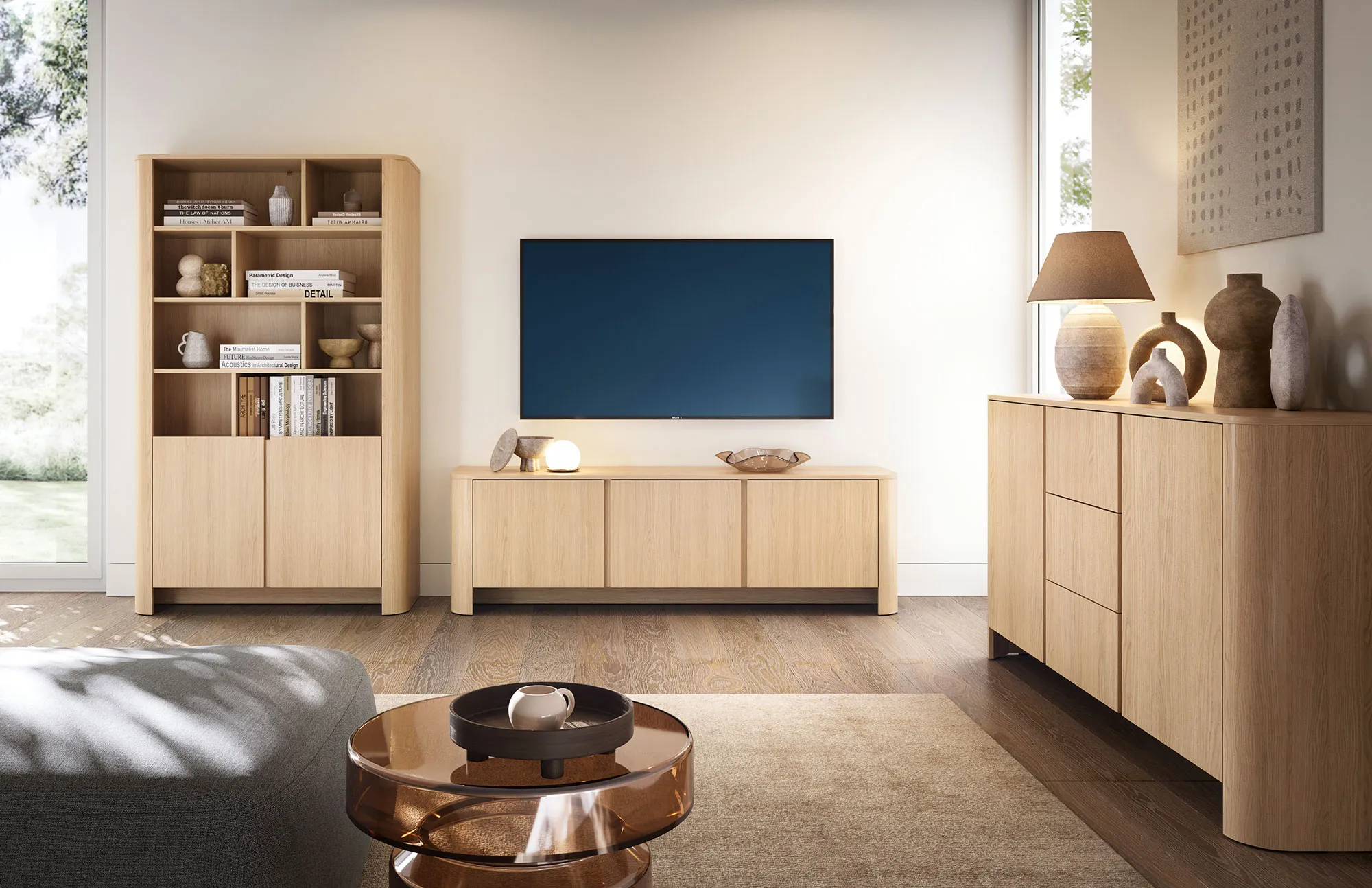 Salon nowoczesny z meblami z kolekcji Ebisso vicenza