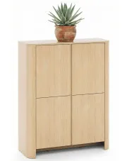 Duża komoda z półkami dąb vicenza - Ebisso 3X w sklepie Edinos.pl
