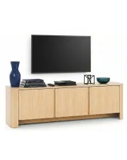 Nowoczesna szafka pod telewizor do salonu dąb vicenza - Ebisso 6X w sklepie Edinos.pl